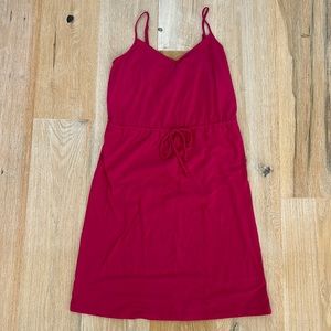 Hot pink fit and flare dress